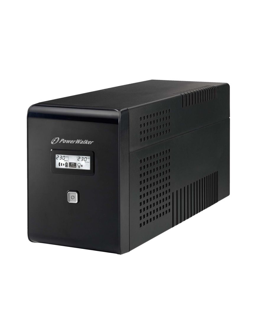 POWERWALKER VI 1500 LCD - Zasilacz awaryjny 1500 VA, 2x SCHUKO, 2x IEC C13, LCD, tower