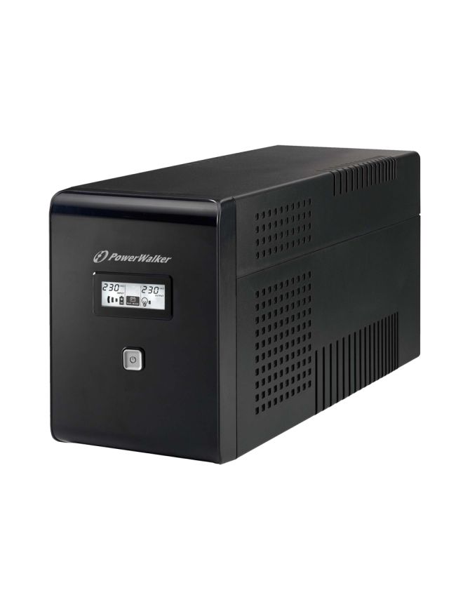 POWERWALKER VI 1500 LCD - Zasilacz awaryjny 1500 VA, 2x SCHUKO, 2x IEC C13, LCD, tower