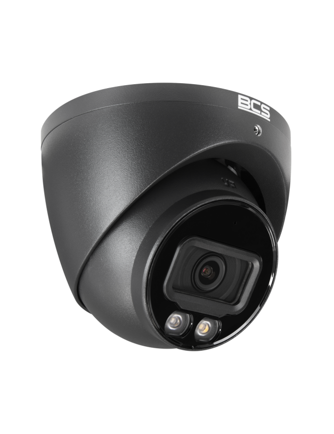 BCS-L-EIP15FCR3L3-Ai1-G - Kamera IP kopułowa, 5MP, 2.8mm, IR+białe światło, kolor grafitowy