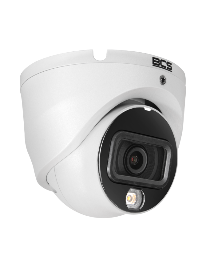 BCS-L-EIP18FCR3L3 - Kamera IP kopułowa, 8MP, 2.8mm, IR, białe światło, zew. IP67