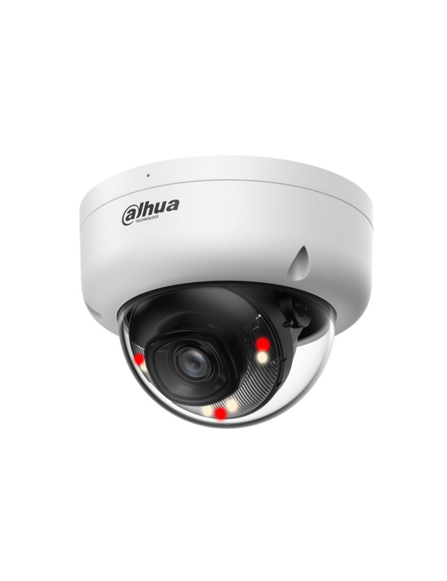 DAHUA IPC-HDBW1239E1-A-IL-0280B-S6 - Kamera IP kopułowa, 2MP, 2.8mm, IR, białe światło, zew. IP67, IK10