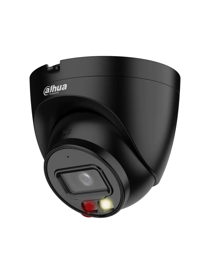 DAHUA IPC-HDW1439V-A-IL-0280B-BLACK - Kamera IP kopułowa, 4MP, 2.8mm, IR, białe światło, zew. IP67