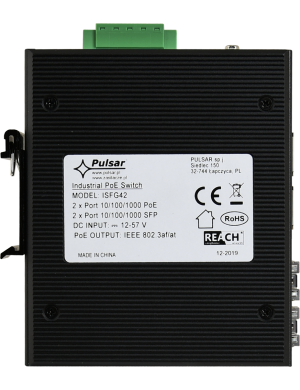 PULSAR ISFG42 - Switch przemysłowy ISFG42 (2xPoE, 2xSFP)