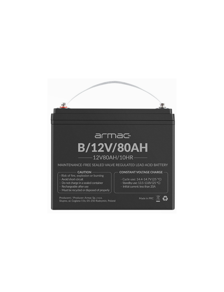 ARMAC B/12V/80AH - Uniwersalny akumulator żelowy do zasilaczy awaryjnych ARMAC, 12V/80AH