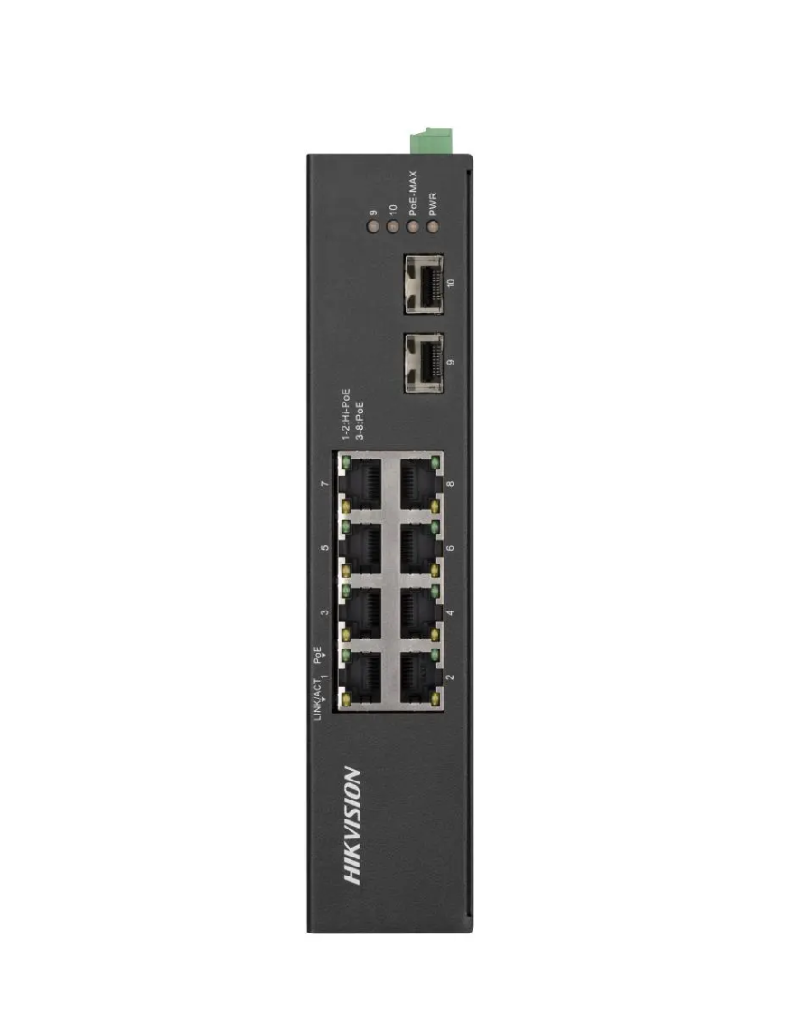 HIKVISION DS-3T0510HP-E/HS - Switch niezarządzalny gigabitowy 2x Hi-PoE, 6x PoE, 2x SFP