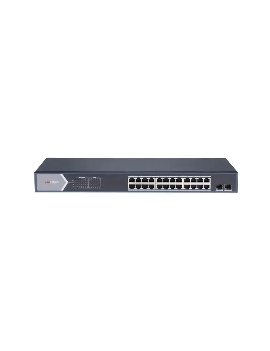 HIKVISION DS-3E1526P-SI - Switch PoE 24 kanały, 24×gigabitowe porty PoE i 2×gigabitowe porty światłowodowe