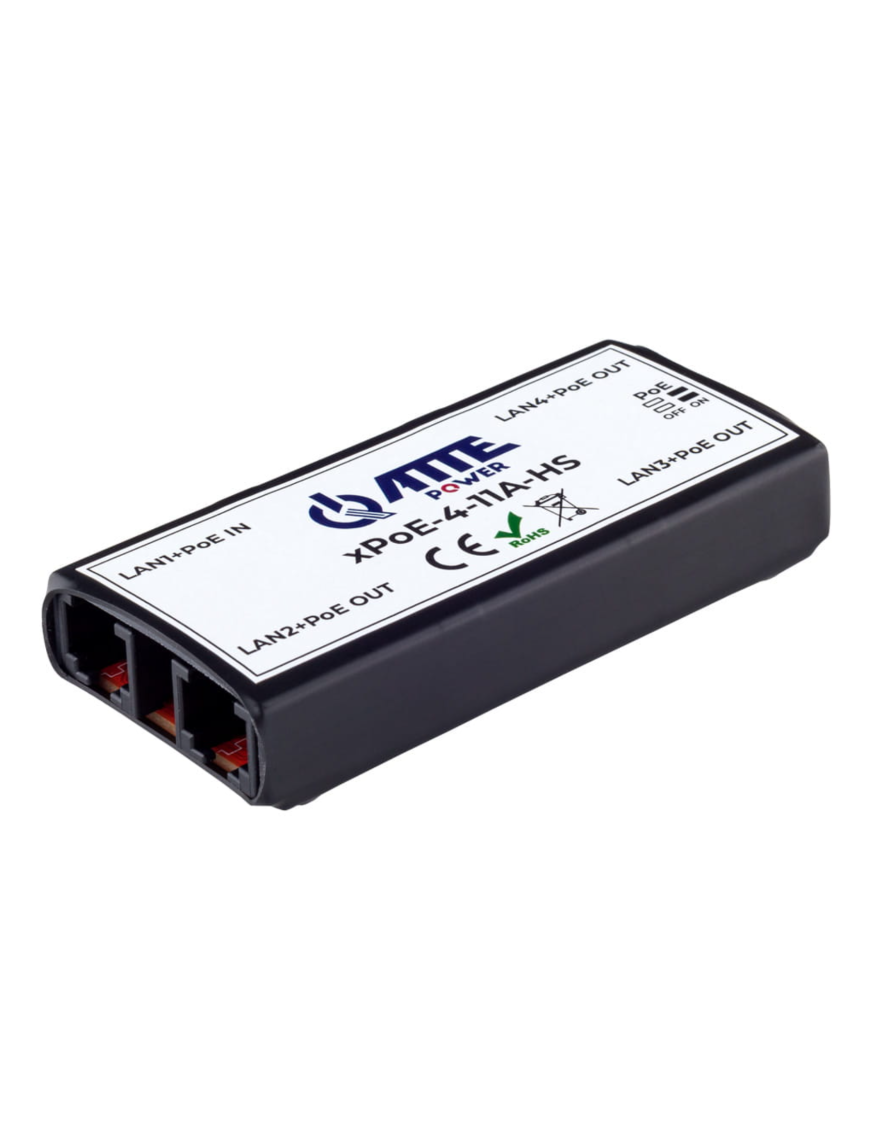 ATTE xPoE-4-11A-HS - Switch PoE 4 portowy 10/100Mbps, extender