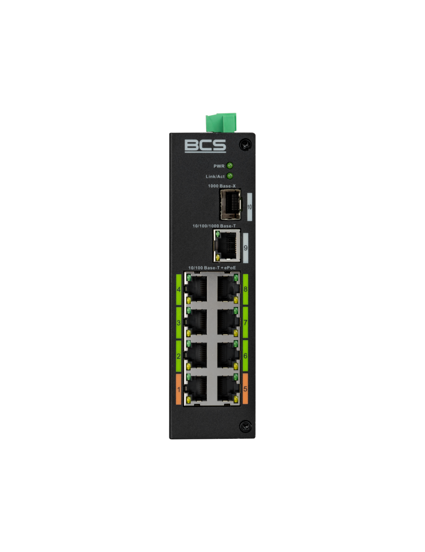 BCS-L-SP0801G-1SFP(2) - Switch 9 portowy (PoE)