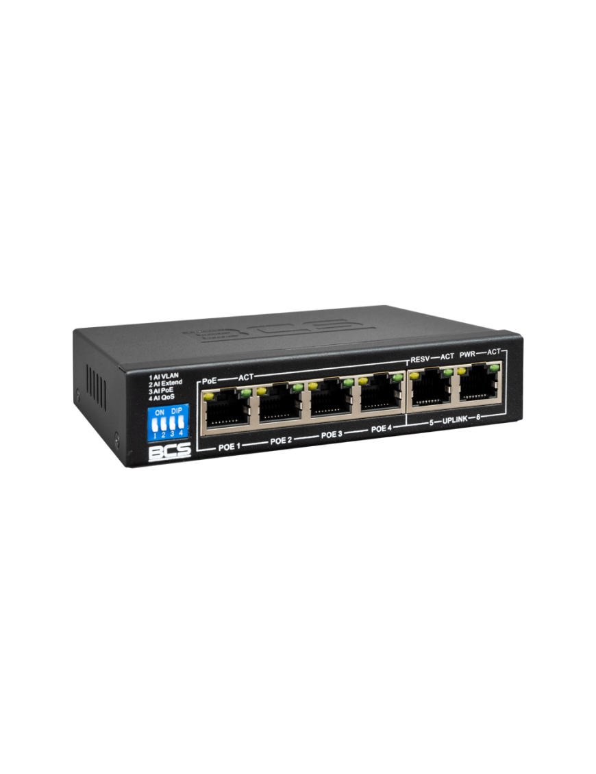 BCS-B-SP04G02G - Switch 6 portowy Gigabit (PoE)