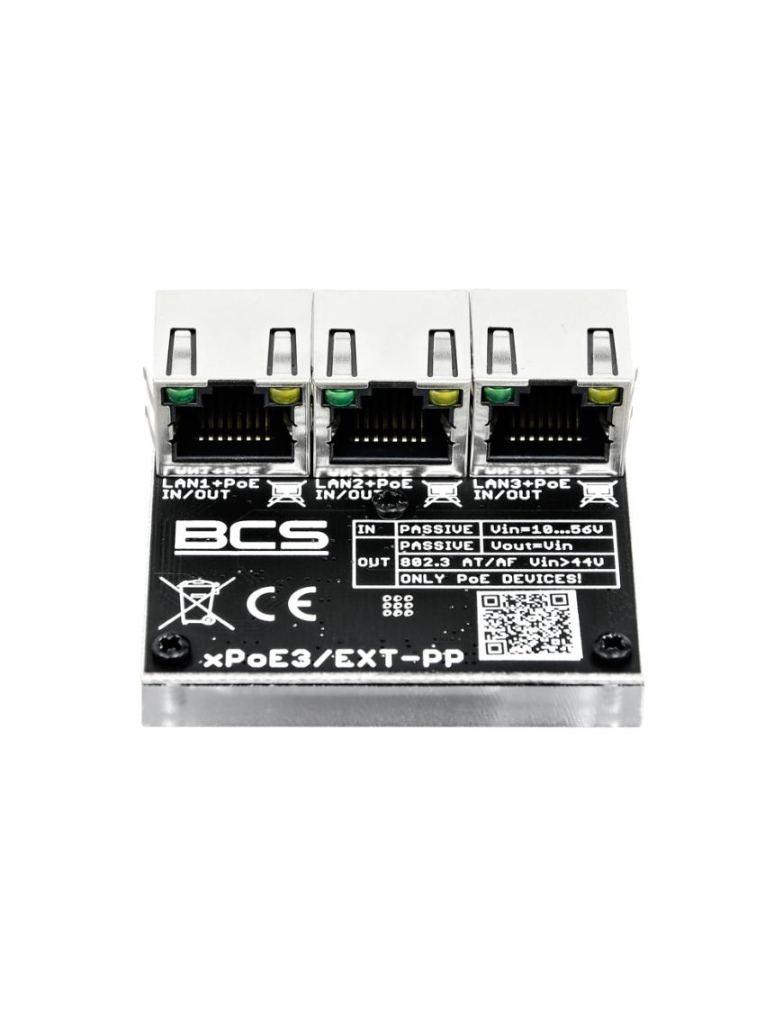 BCS-xPoE3/EXT-PP - Switch 3 portowy (PoE)