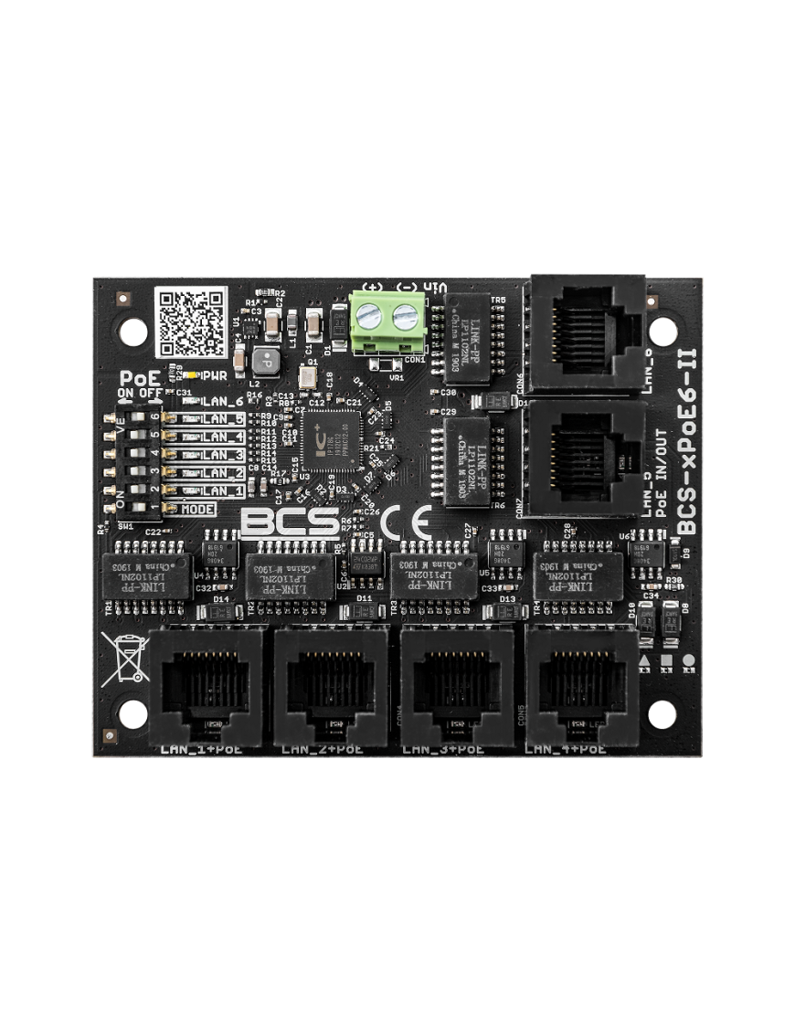 BCS-xPoE6-II - Switch 6 portowy (PoE)