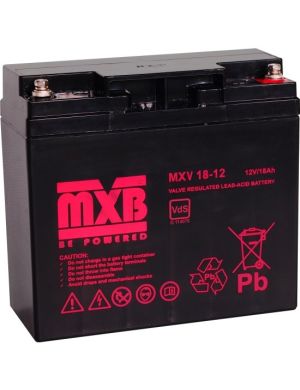 MERAWEX MXV 18-12 - Akumulator 12V/18Ah, certyfikat VdS