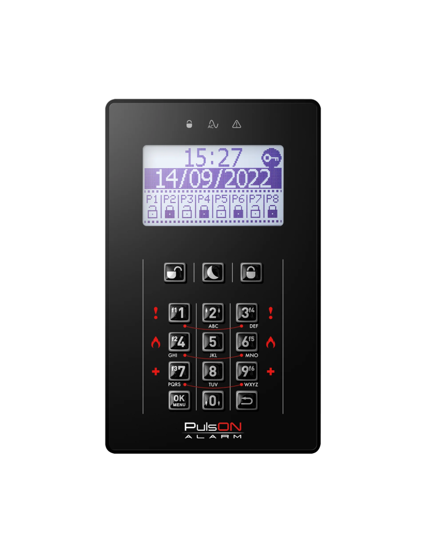 PULSON LCD/C BL - Manipulator LCD, gumowe przyciski, kolor czarny
