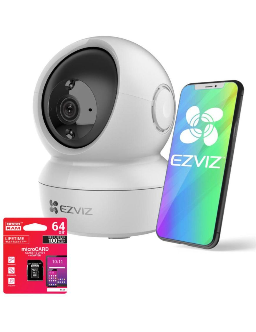 Kamera WiFI EZVIZ H6c (2MP) z kartą pamięci 64GB Goodram