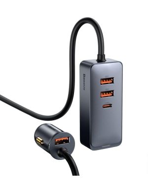 ŁADOWARKA SAMOCHODOWA NA PRZEWODZIE Baseus Share Together 120W 3A 3x USB-A 1x USB-C PD 20W QC 3.0