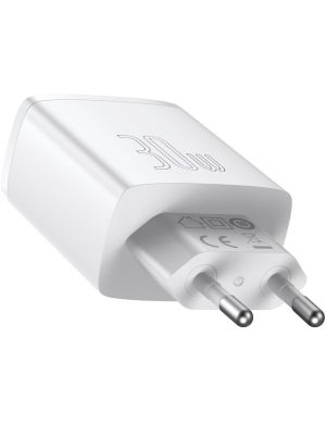 ŁADOWARKA SIECIOWA Baseus Compact Quick Charger CCXJ-E02 30W 2x USB-A 1x USB-C PD 3.0 QC 3.0 BIAŁA