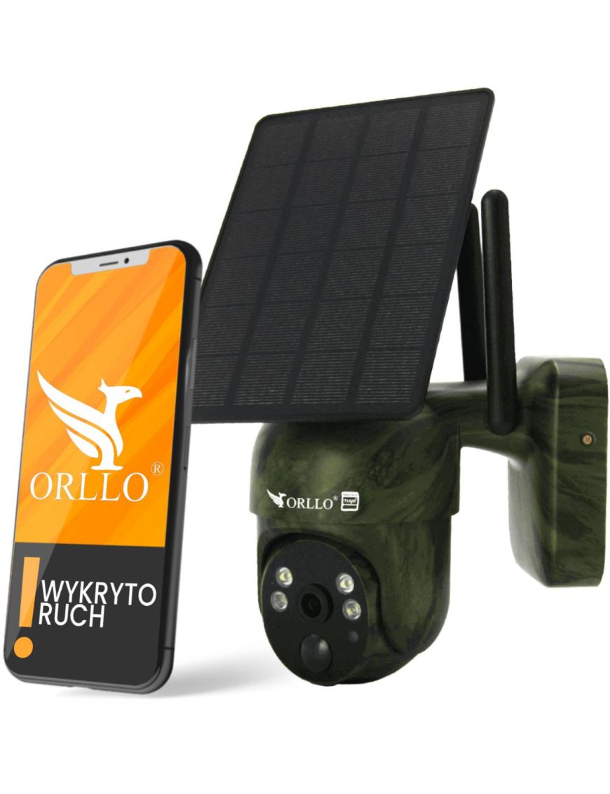 Kamera IP Orllo Bezprzewodowa 4G LTE Obrotowa z Panelem Solarnym ORLLO TZ1 MORO