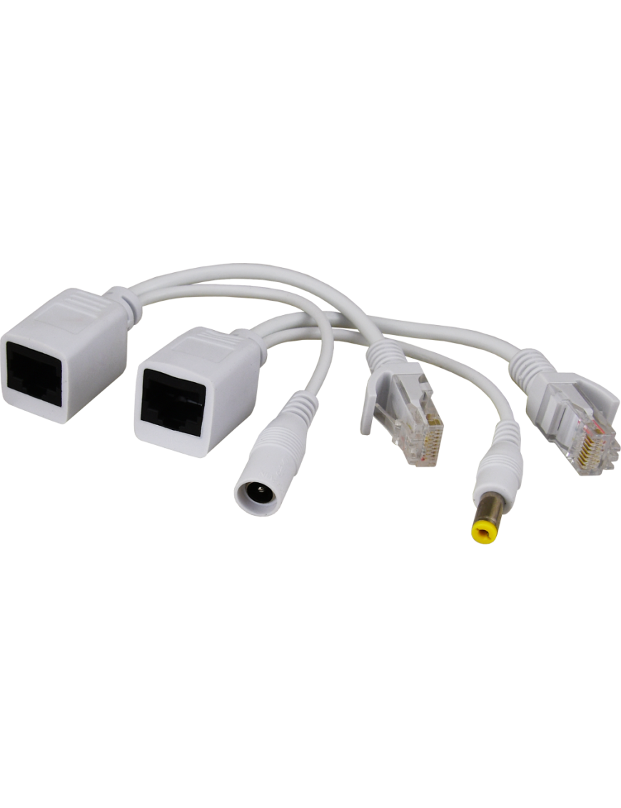 PULSAR P-POE1 - Zestaw adapterów PoE ze złączami typu RJ45 i 2,1/5,5