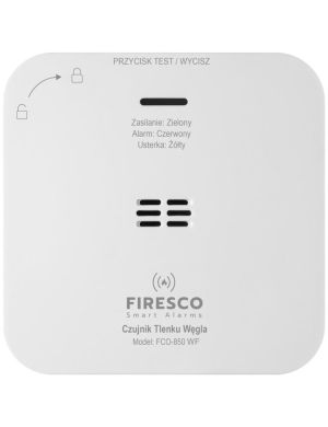 Czujnik czadu Firesco FCO-850 WF z WiFi aplikacja Tuya 