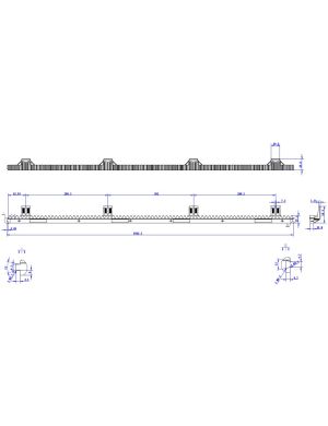 Listwa zębata PSG 60.056 do 600kg - 18/1010 mm - nylonowa