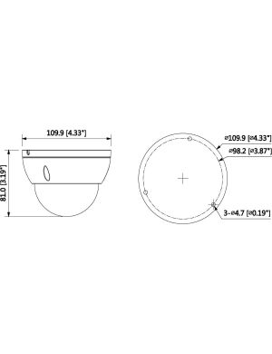 KAMERA IP DAHUA IPC-HDBW1230E-0280B-S5 OPAKOWANIE ZBIORCZE 10szt.