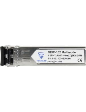 PULSAR GBIC-102 - Moduł SFP GBIC-102, multimode, 1,25G, Tx/Rx:1310, LC, 2KM, DDM (TORNADO)