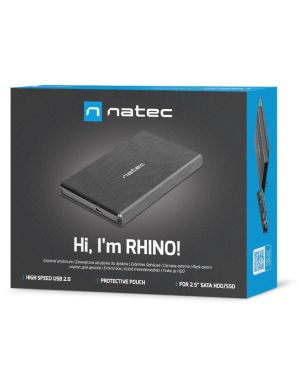 Zewnętrzna obudowa dysku Natec Rhino SATA 2.5cala USB 2.0 Slim (Czarny)